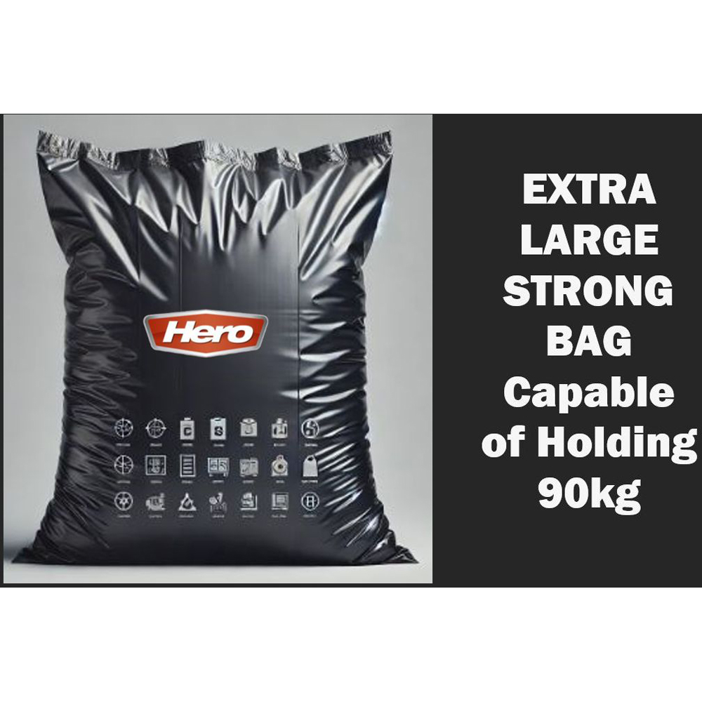 Hero Ultimate Extra Strong Bin Bags Black 158L 5 Pack Image 2