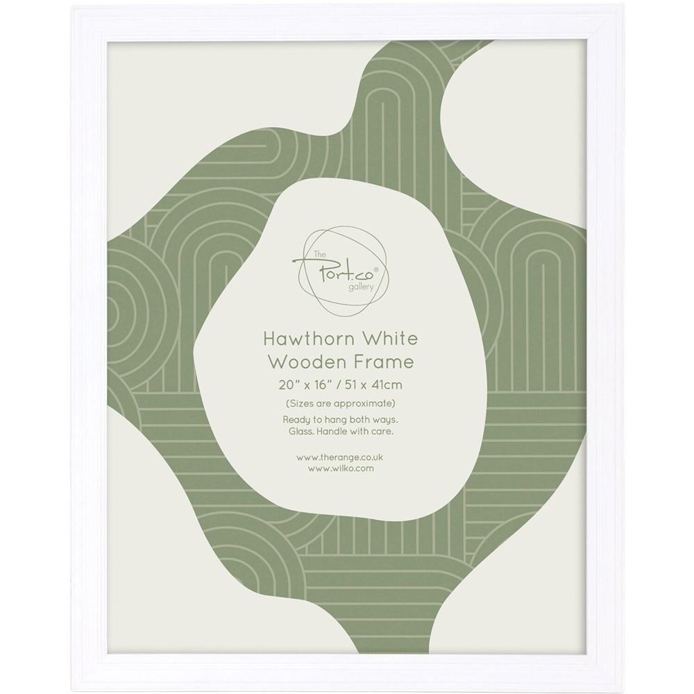 Hawthorn Wooden Plain Photo Frame White 20 x 16 inch Image 1