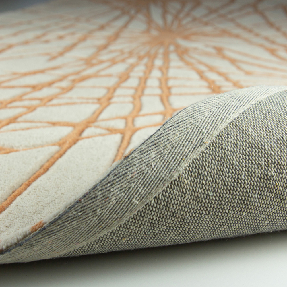 Esselle Home Aura Starburst Natural and Orange Rug 120 x 170cm Image 5