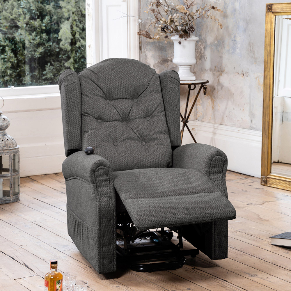 Artemis Home Crawley Dark Grey Electric Lift-Assist Massage and Heat Recliner Chair Image 2