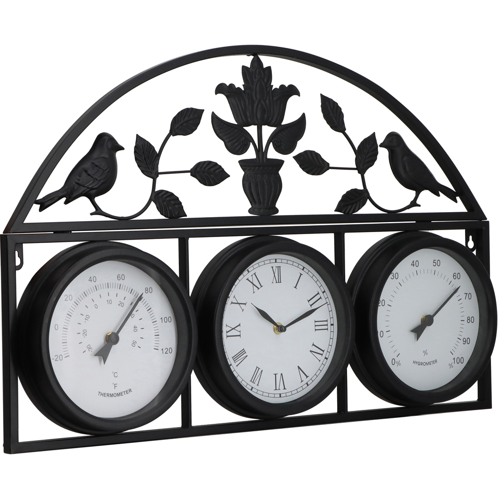 Charles Bentley Wall Clock with Thermometer and Hygrometer Image 6