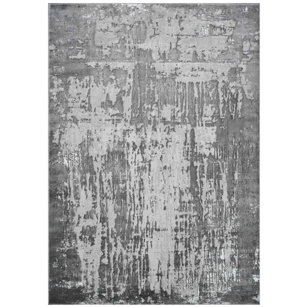 Desire Rugs Serenity Grey Abstract Abrasion Rug 80 x 150cm Image 1