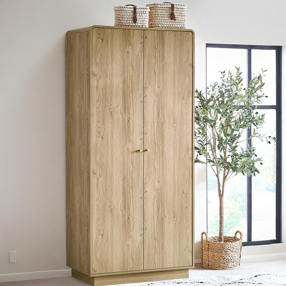 Julian Bowen Ingrid 2 Door Oak Wardrobe Image 1