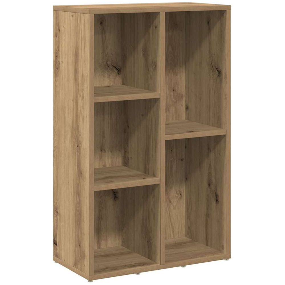 vidaXL 5 Shelf Artisan Oak Bookcase Image 2