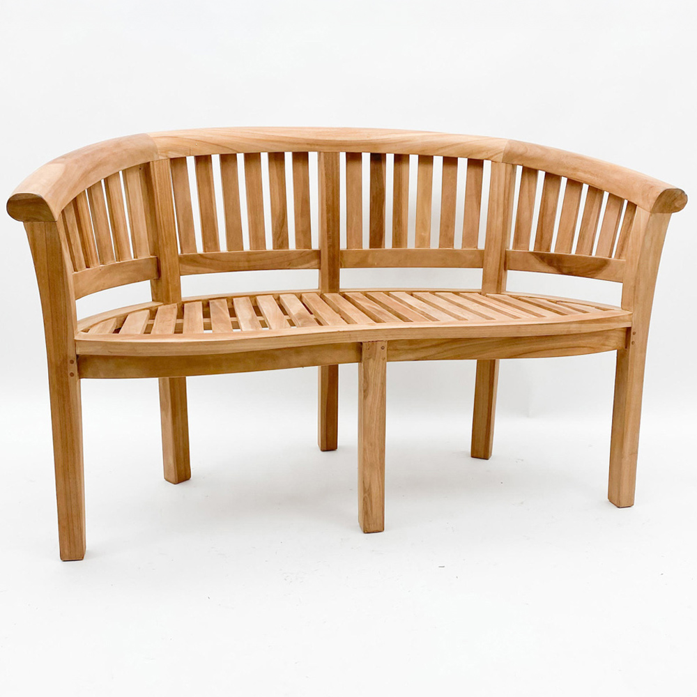 Acacia Home Peanut 2 Seater Natural Wood Garden Bench Image 2