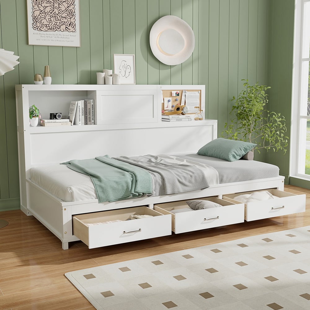Costway Single 3 Drawer Daybed Frame Image 5