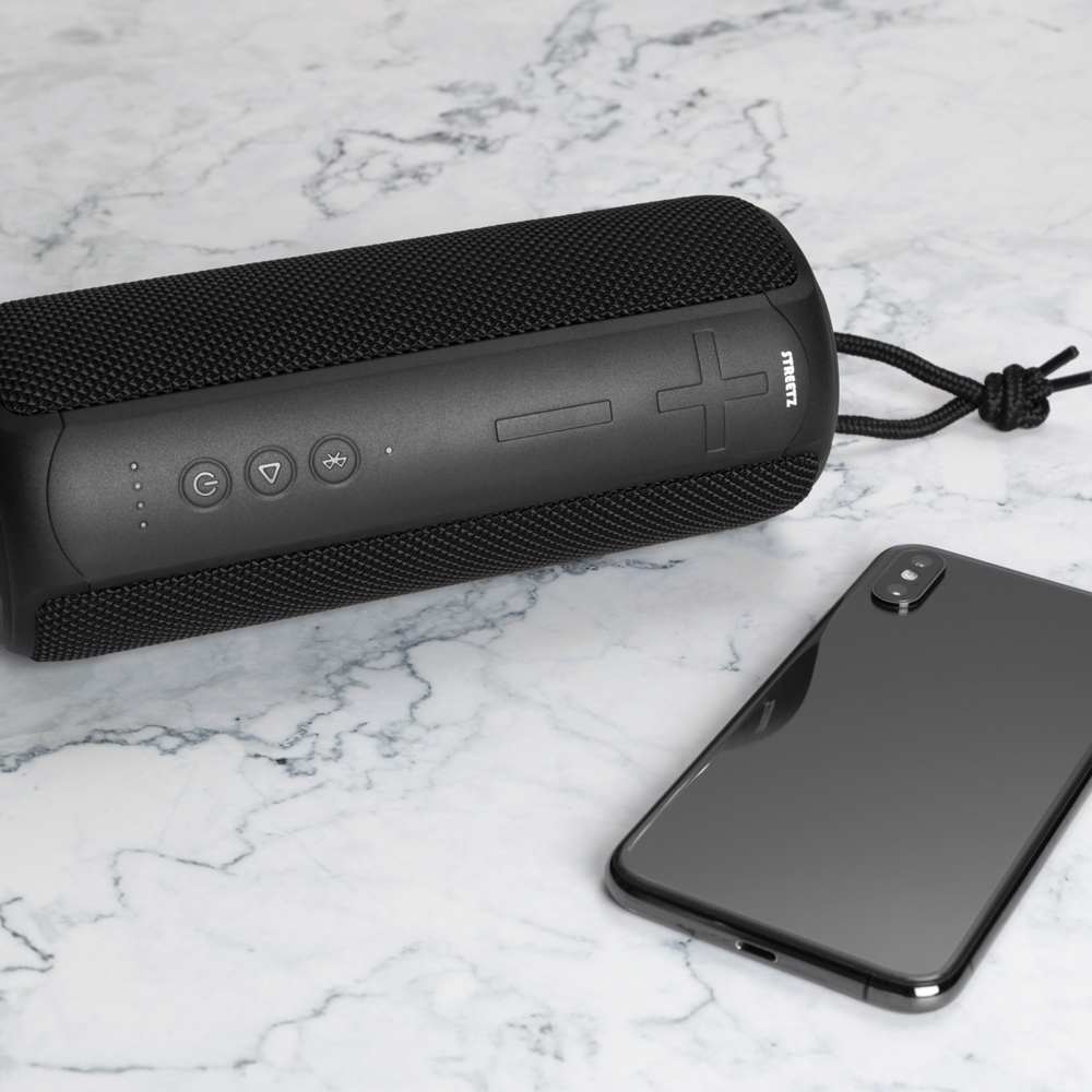 Streetz Black Waterproof Bluetooth Speaker 2 x 10W Image 6
