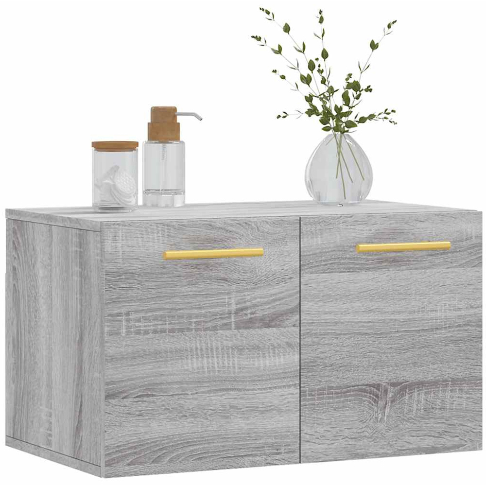 vidaXL Single Door Grey Sonoma Wall Mounted Cabinet Image 3