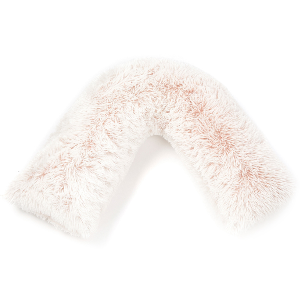Downland Huggleland Pink Long Hair V Shape Pillow Image 1
