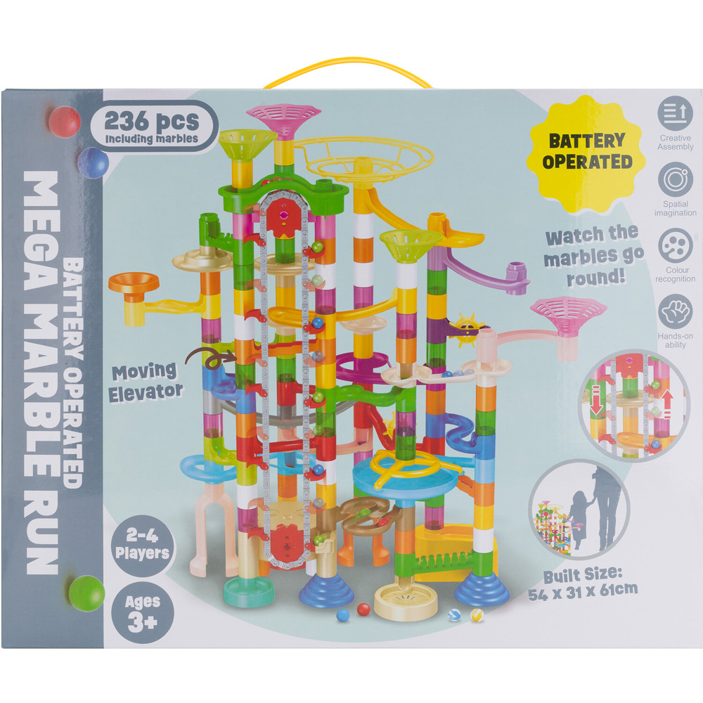 236 Piece Battery Operated Mega Marble Run Image 1