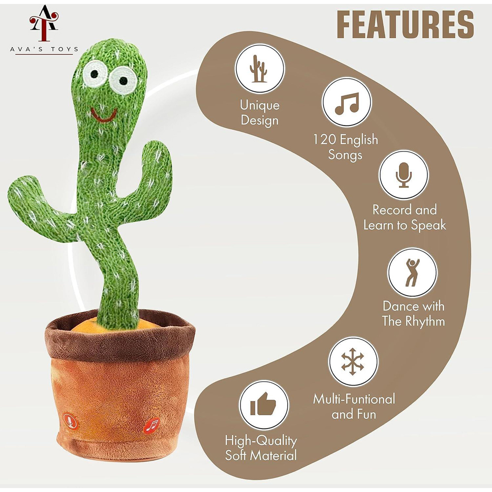 Dyzi Kids Dancing and Talking Cactus Sensory Toy Image 5