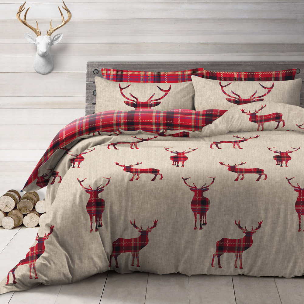 Velosso Double Cream Stag Duvet Set Image 1