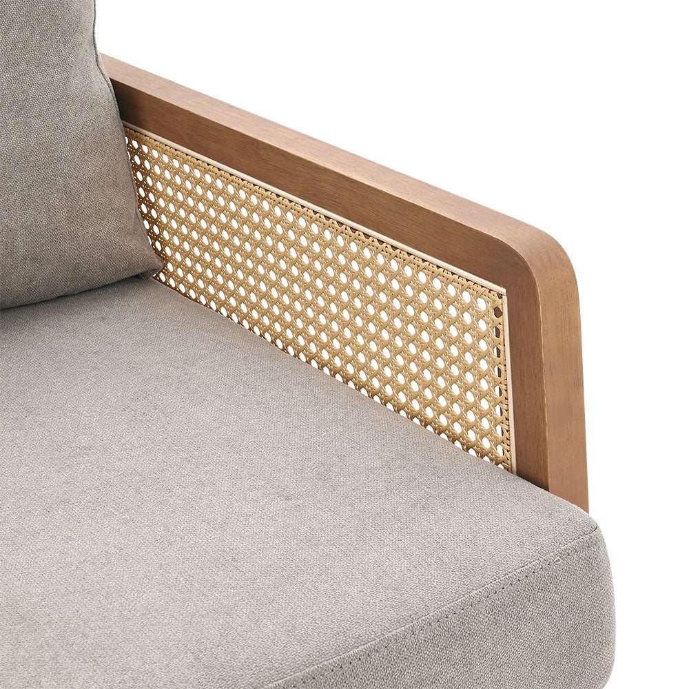 Living and Home Grey Rattan Armchair Image 5