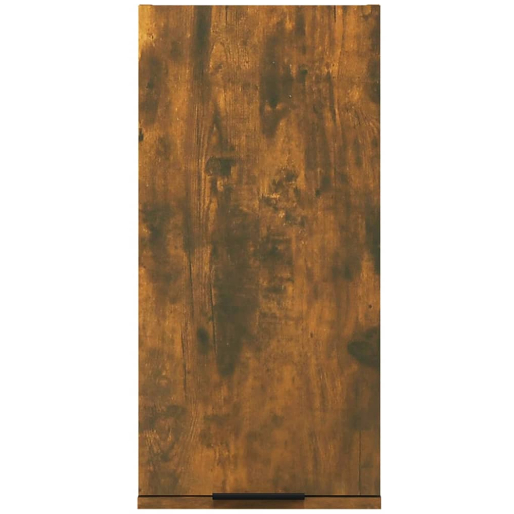 vidaXL Single Door Smoked Oak Wall Mounted Bathroom Cabinet Image 4