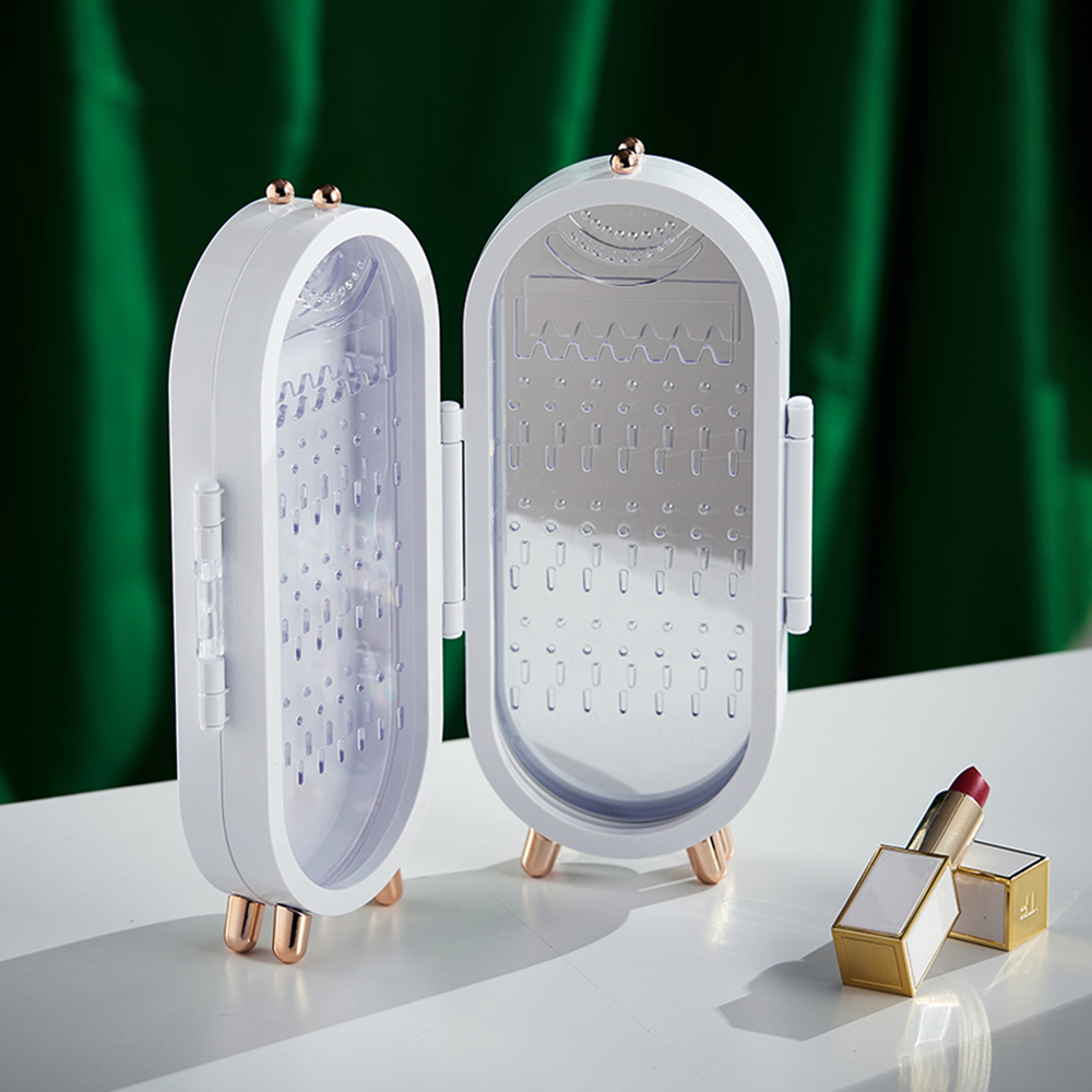 Living and Home 4 Tier White Dustproof Jewellery Storage Box with Mirror Image 7