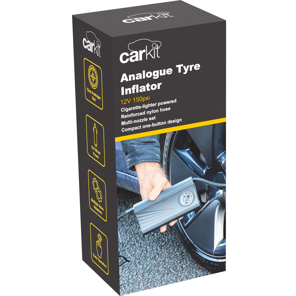 Carkit Analogue Tyre Inflator Black Image 2