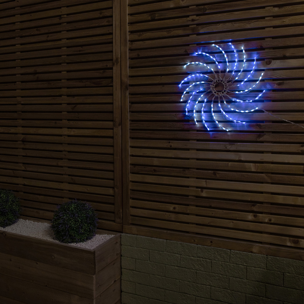 Samuel Alexander 128 Blue White LED Light-Up Spinner Christmas Decoration 50cm Image 5