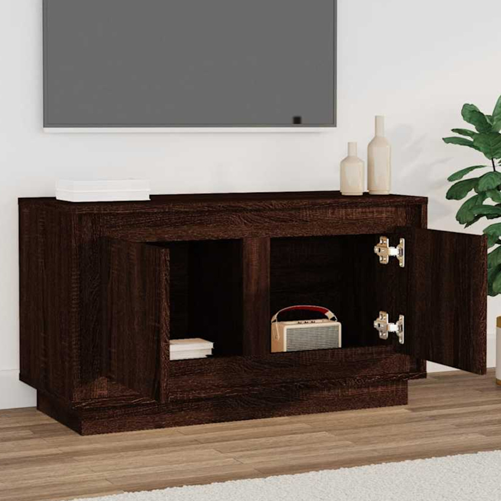 vidaXL 2 Door Brown Oak TV Cabinet Image 1
