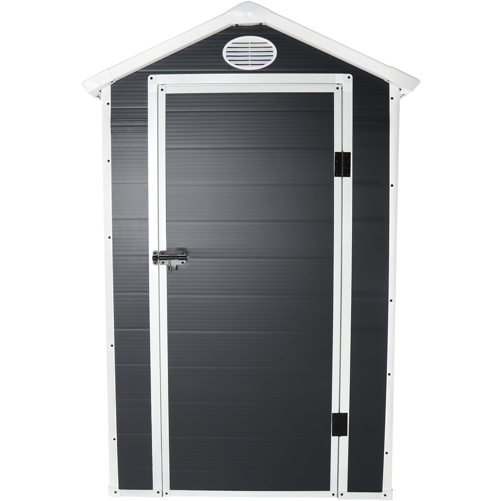 Charles Bentley 4.4 x 3.4ft Grey Plastic Garden Shed Image 6