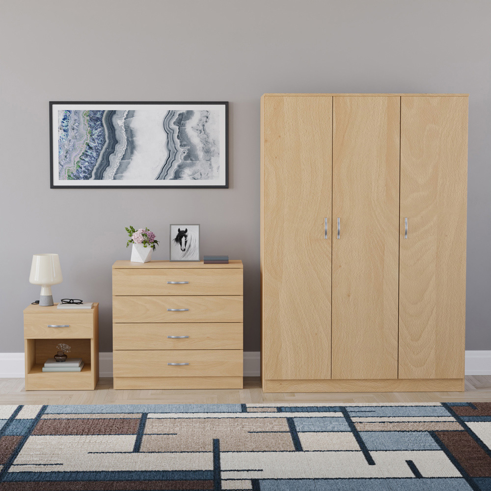 VIDA DESIGNS Riano Pine 3 Piece Bedroom Furniture Set Image 2