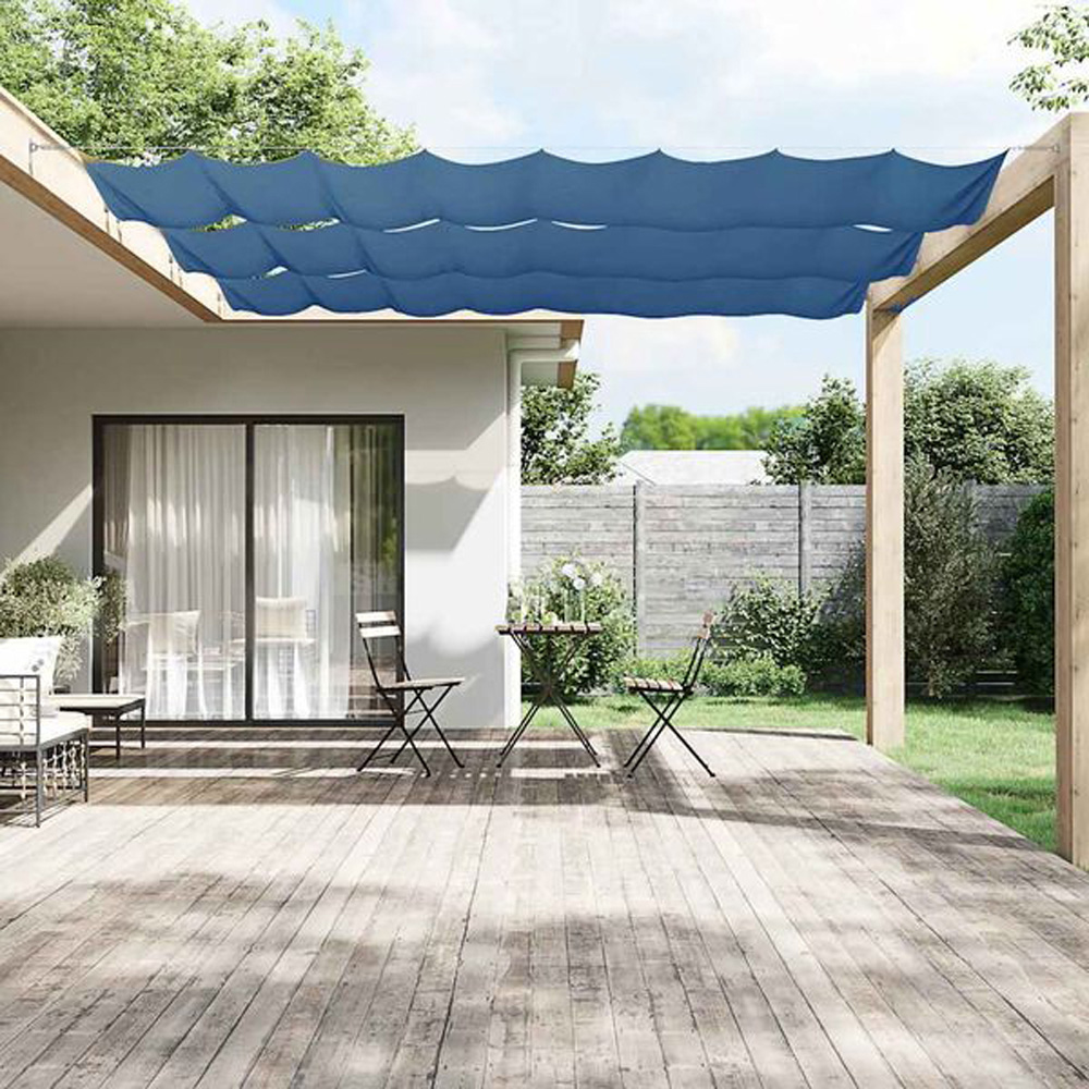 vidaXL Blue Oxford Fabric Vertical Awning 1.8 x 8m Image 1