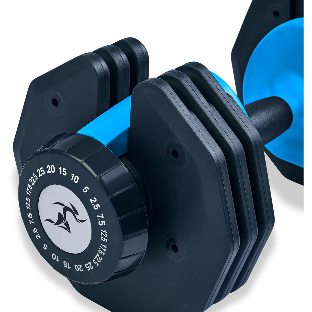 Strongology Urban25 Black and Blue Adjustable Smart Dumbbell 2.5 to 25kg Image 4