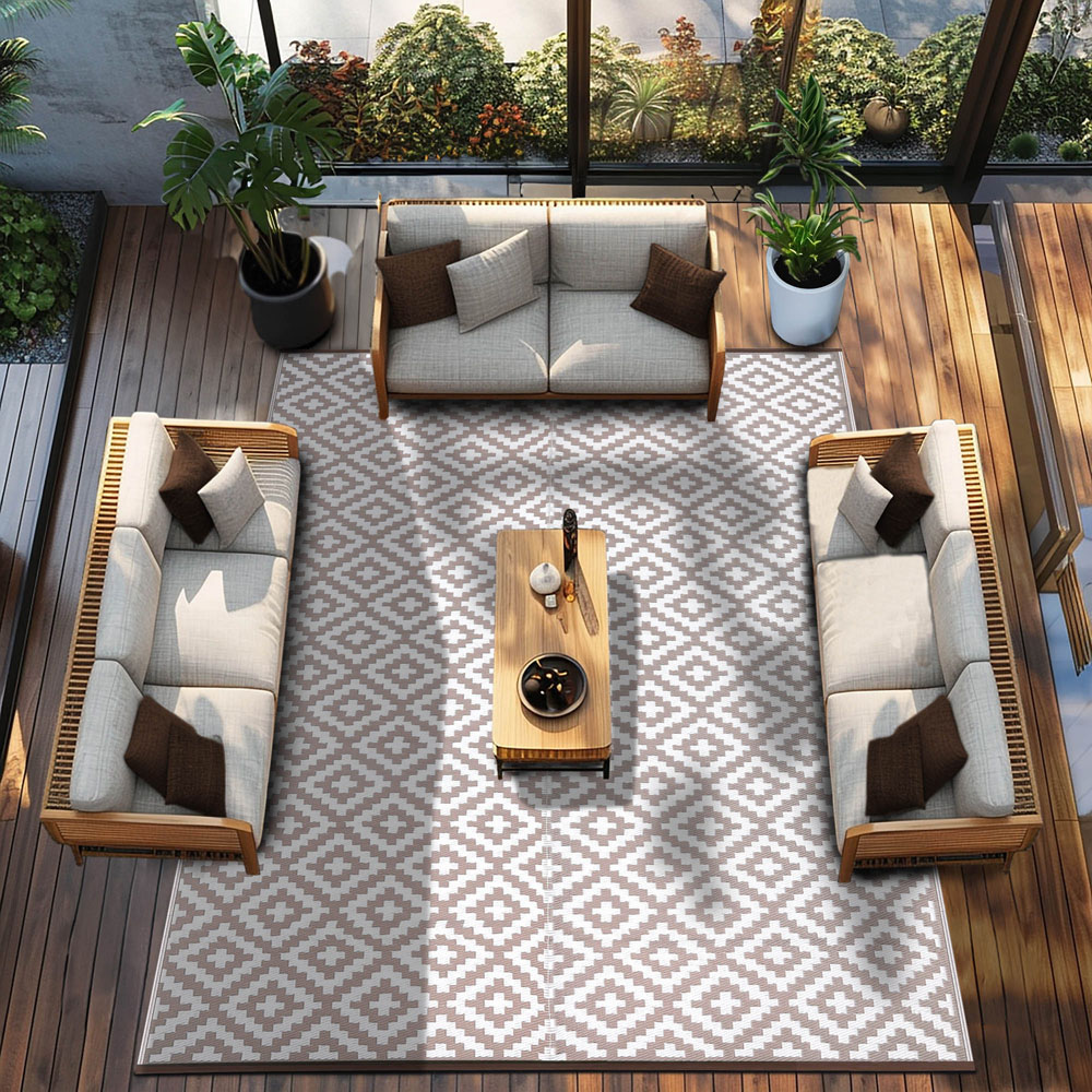 Green Decore Nirvana Taupe and White Outdoor Rug 240 x 300cm Image 4