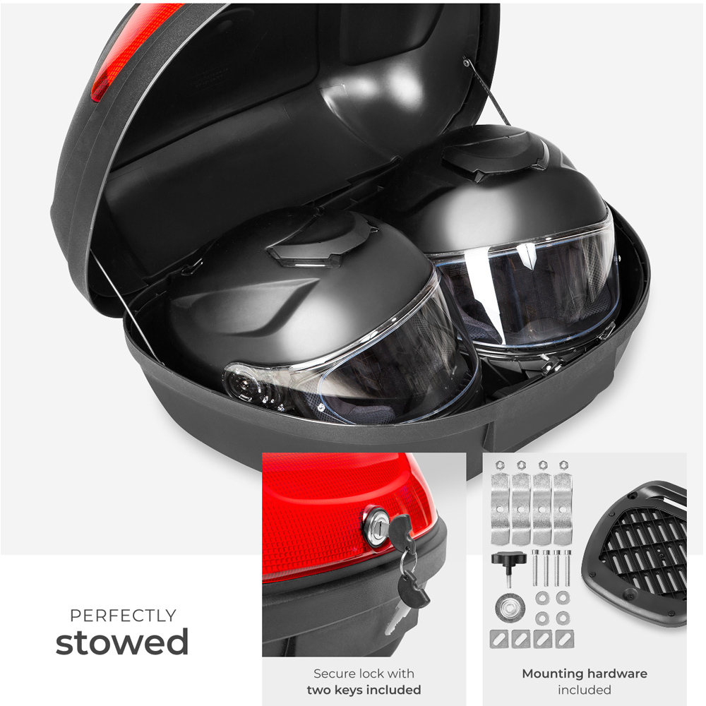 tectake Motorcycle Top Box 48L Image 4