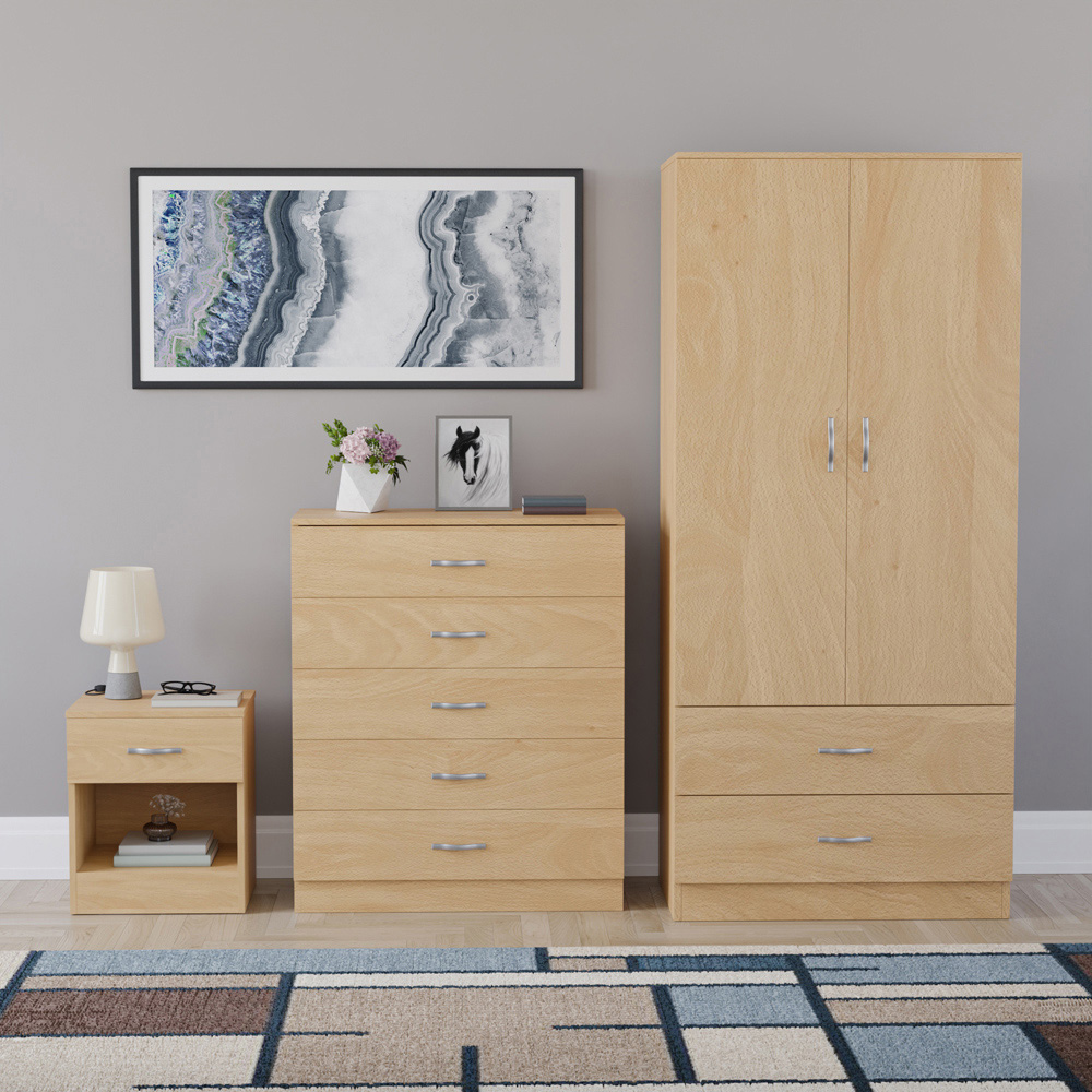 VIDA DESIGNS Riano Pine 3 Piece Bedroom Furniture Set Image 2