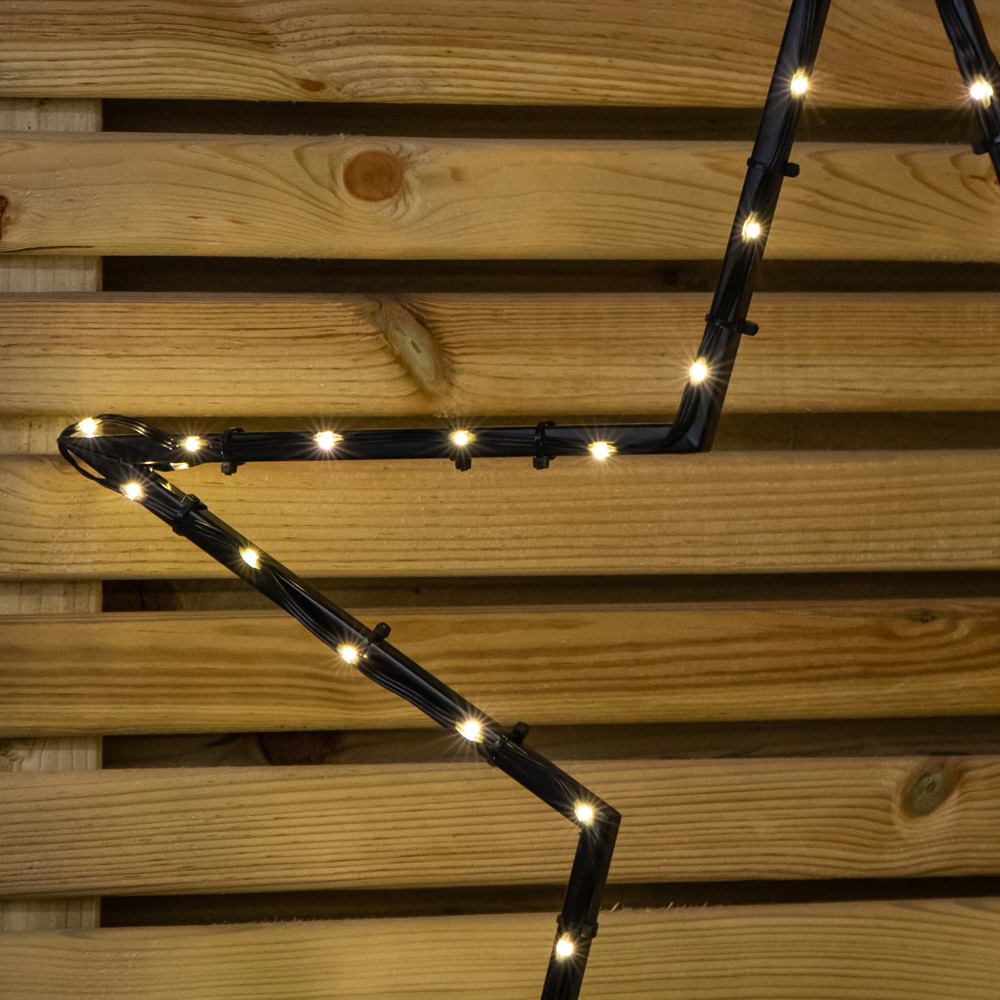 Samuel Alexander 92 Warm White LED Dewdrop Metal Christmas Star with Garden Stake 60cm Image 5