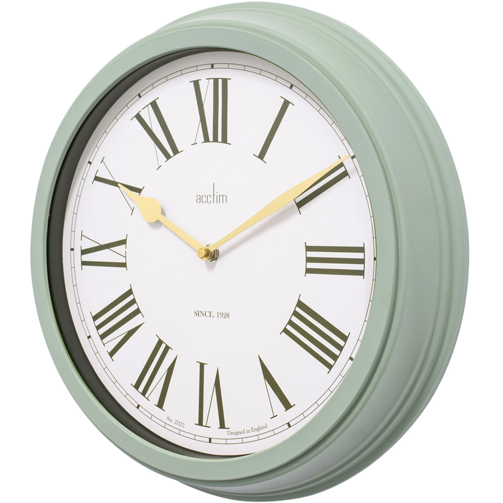 Acctim Turin Myrtle Green Outdoor Wall Clock Image 2