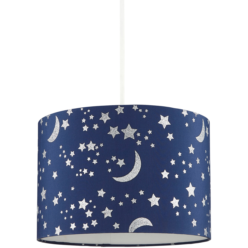 Glow Easyfit Navy Moons and Stars Lamp Shade Image 1