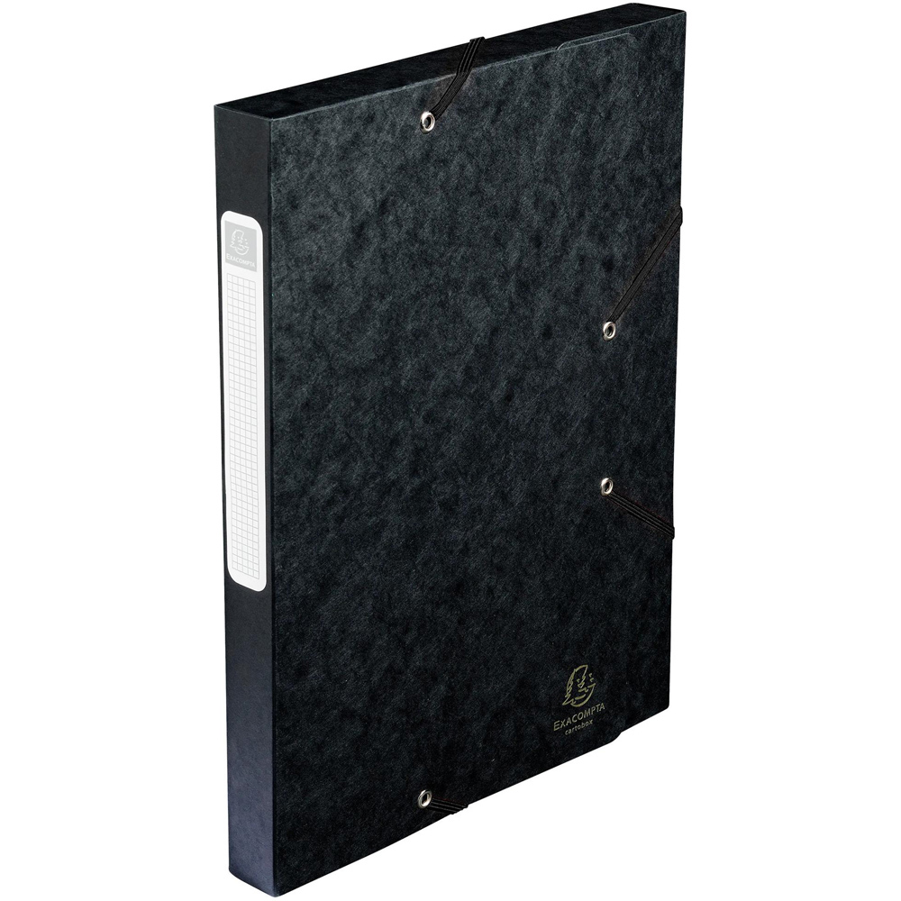 Exacompta A4 Black Pressboard Box File 10 Pack | Wilko