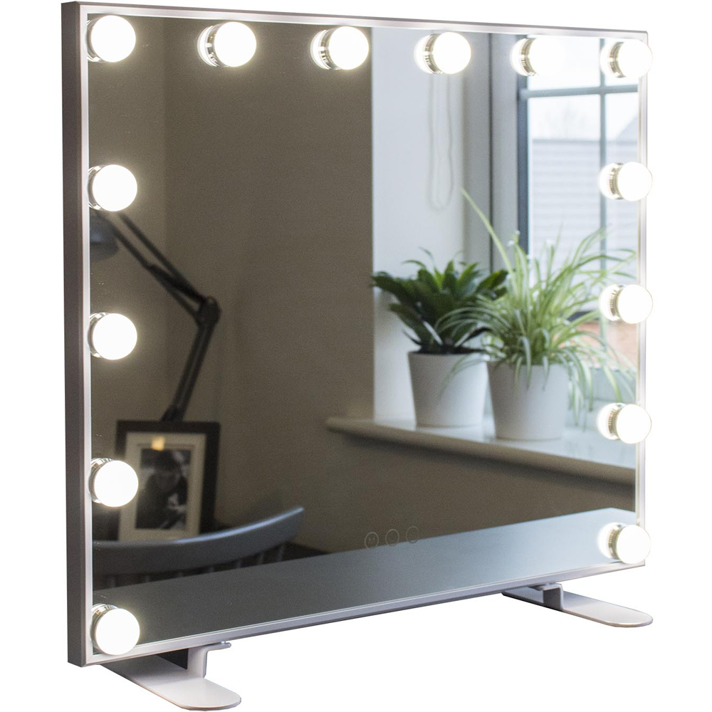 Jack Stonehouse White Ingrid Hollywood Vanity Mirror with 14 LED Bulbs Image 1