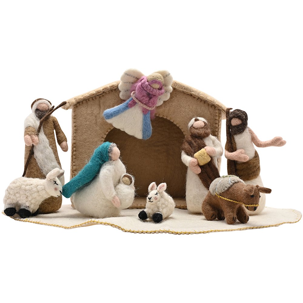 The Christmas Gift Co Felt Nativity Scene Decoration Image 2