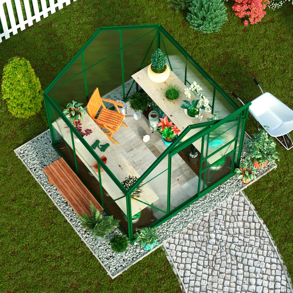 Garden Gear Grey 6.2 x 6.2ft Greenhouse Image 7