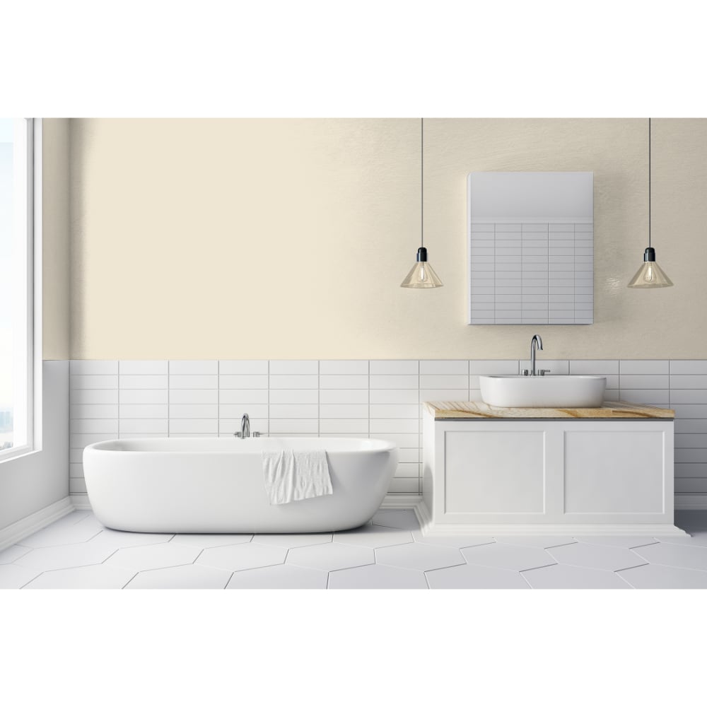 Johnstone's Bathroom Antique Cream Mid Sheen Emulsion Paint 2.5L Image 4