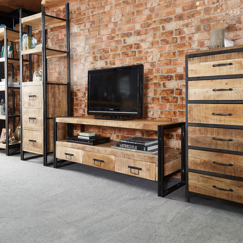 Brooklyn Carnaby 6 Drawer Industrial Tall Chest of Drawers Image 4