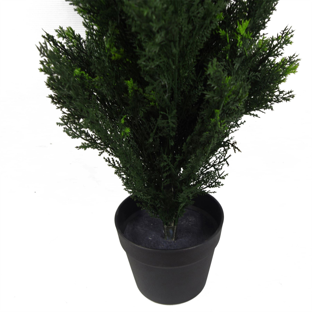 Leaf Cedar Cypress Topiary UV-Resistant Artificial Plant 3ft Image 2