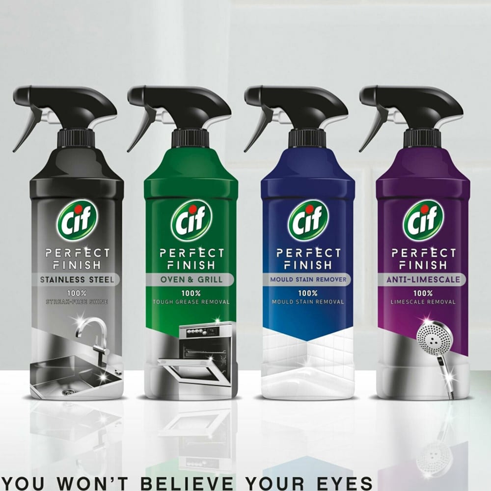 CIF Perfect Finish Stainless Steel Streak Free Shine Spray 435ml 6 Pack Image 5