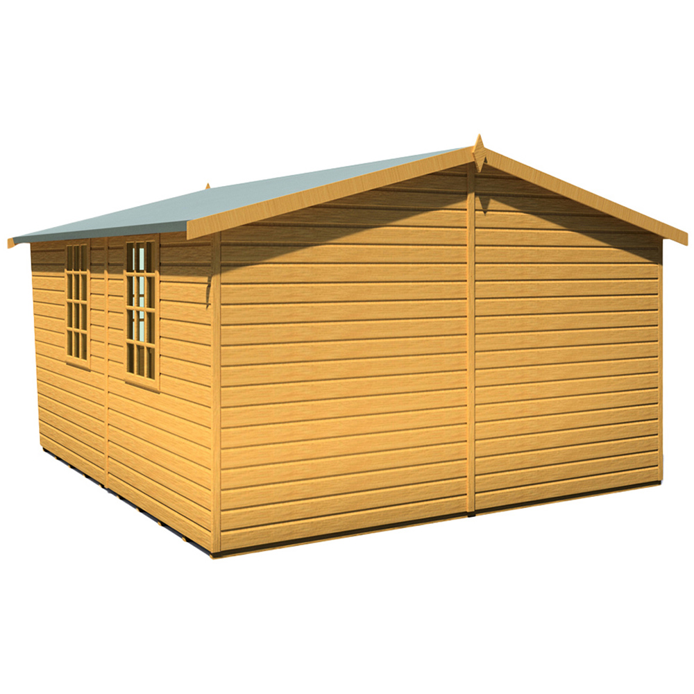 Shire Beaulieu 12 x 12ft Double Door Shiplap Apex Summerhouse Image 3