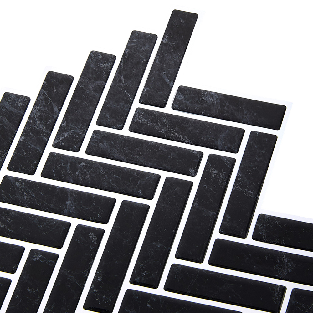 Living and Home Black and White Self Adhesive Wall Sticker 10 Pack Image 5