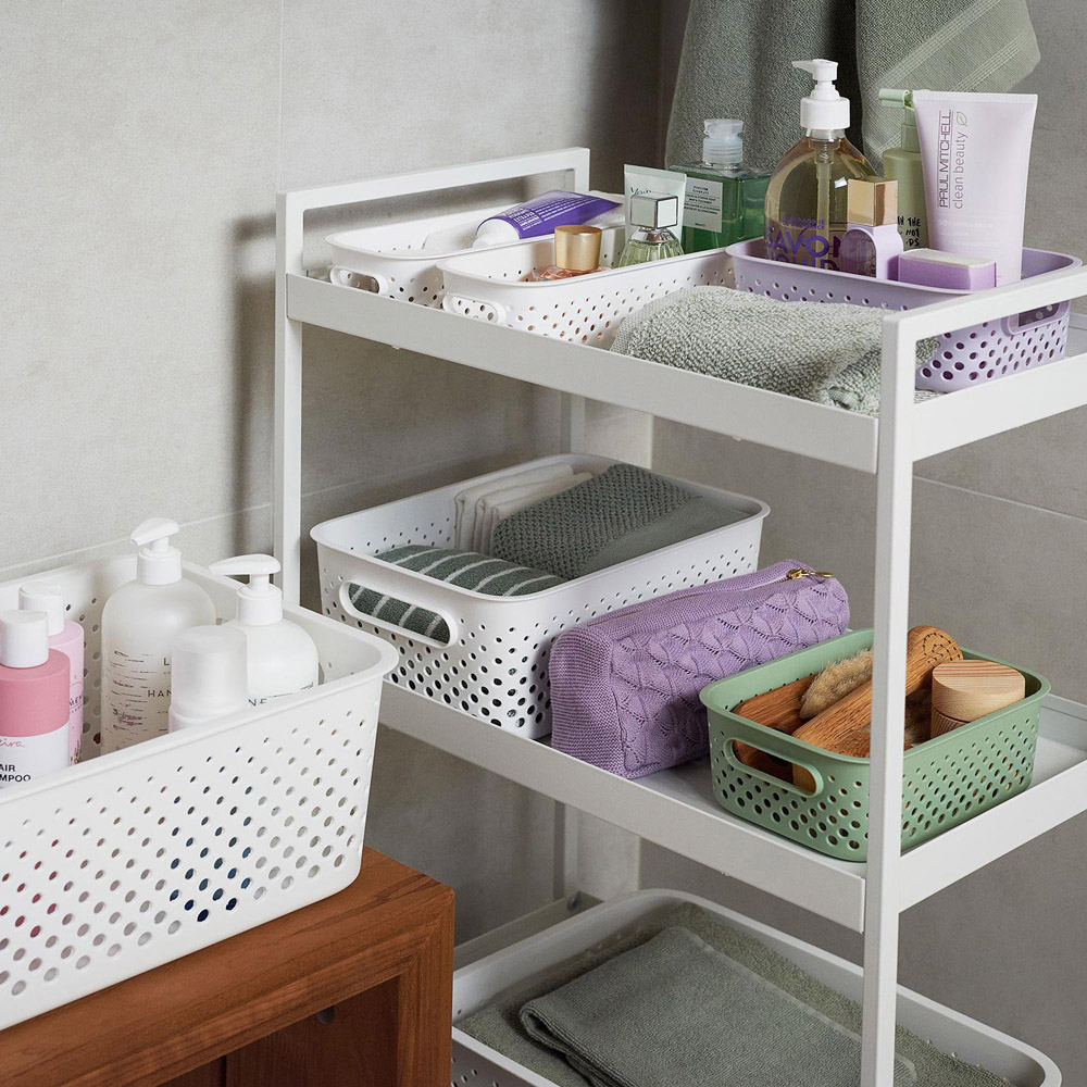 SmartStore Essence White Medium Storage Basket 5.6L 3 Pack Image 7