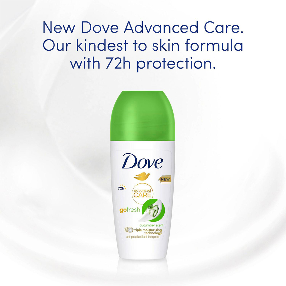 Dove Go Fresh Cucumber Women Anti-Perspirant Roll on Deo 50ml 9 Pack Image 8