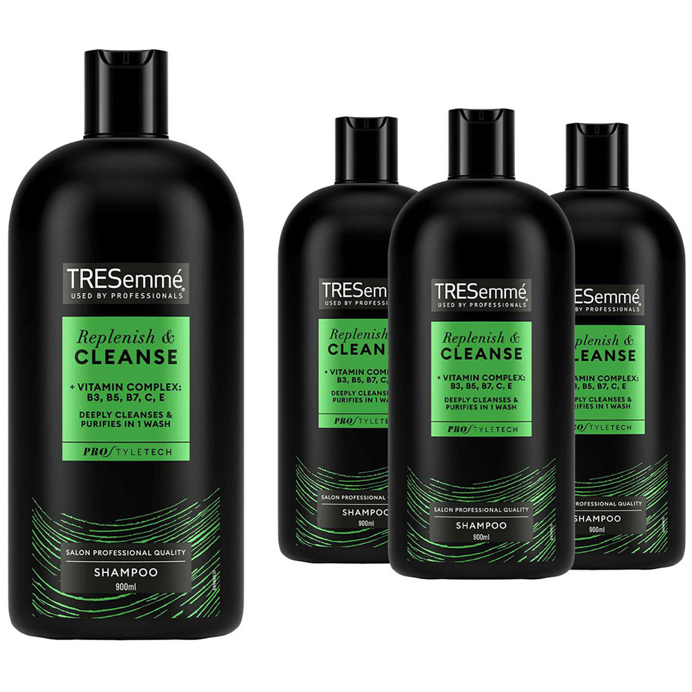 TRESemme Cleanse and Replenish Remoisturising Shampoo 900ml 4 Pack Image 1