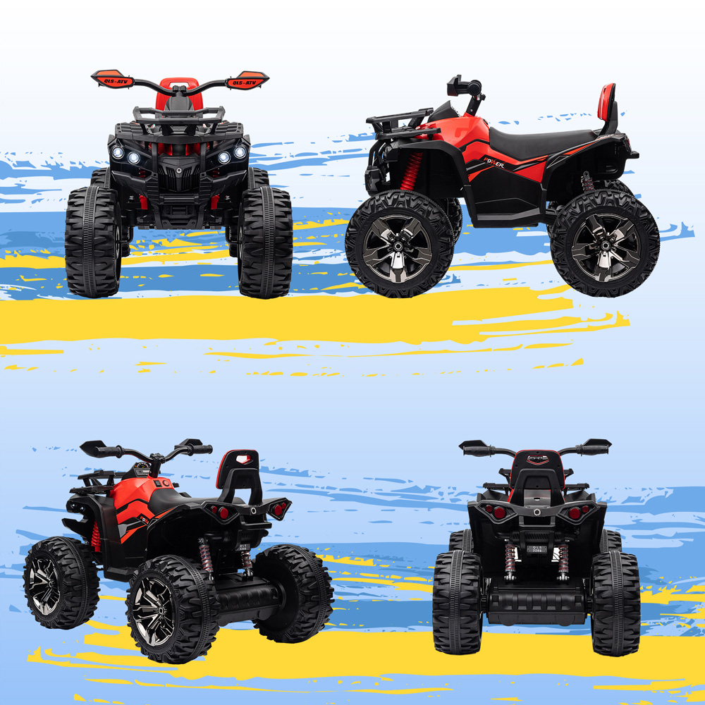 Tommy Toys Kids Red LED Quad Bike ATV with Music 12V Image 3
