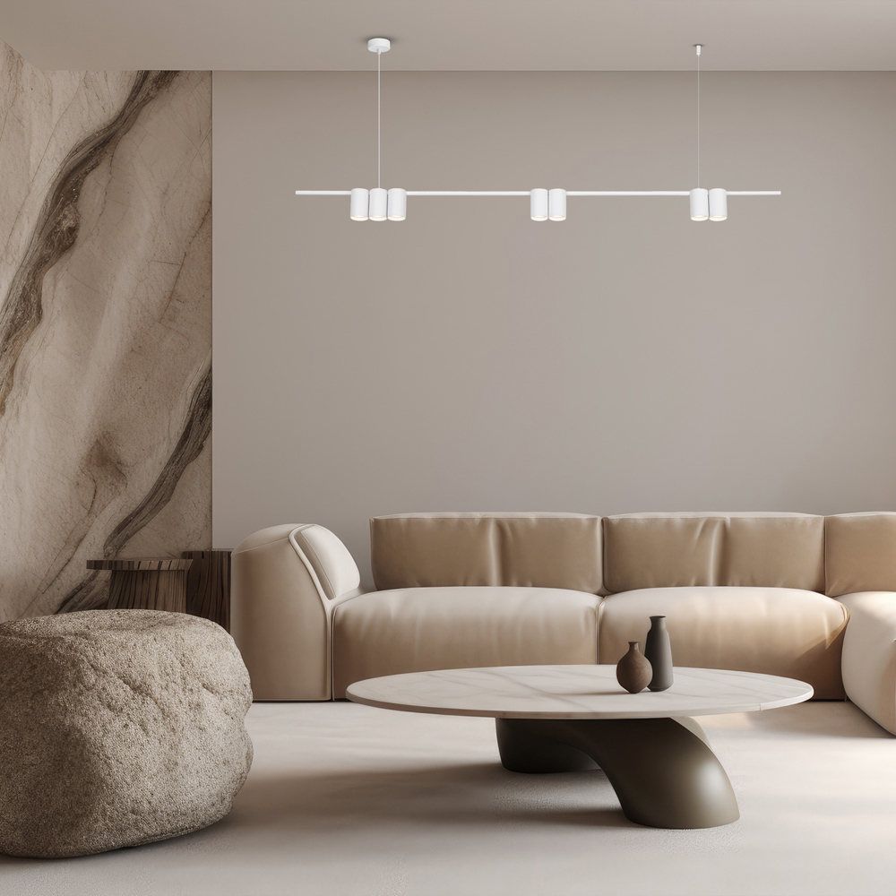 Milagro Genesis White Strip 7 LED Pendant Light Image 5