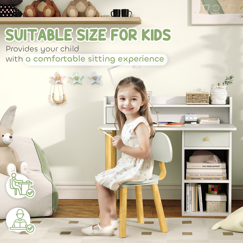 AIYAPLAY Green Kids Desk and Chair Set Image 6