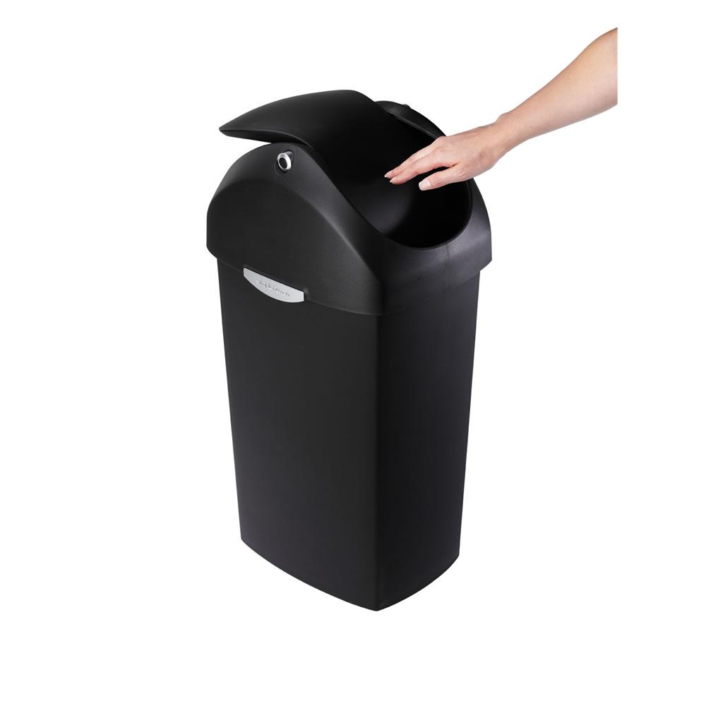 Simplehuman Swing Lid Bin Black 40L CW1336 Wilko
