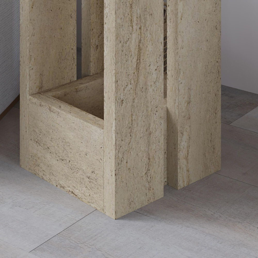 Decortie Tasos Travertine Side Table Image 3